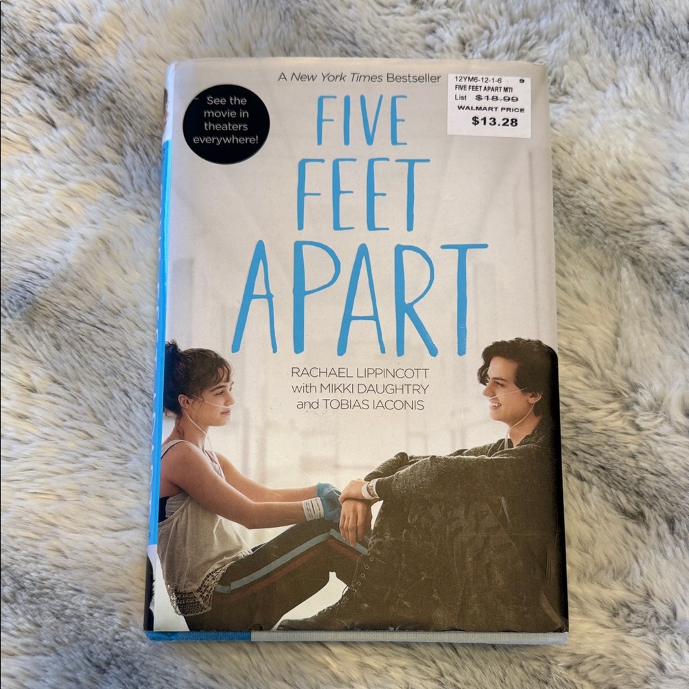 "Five Feet Apart" by Rachel Lippincott, Hardcover Book Young Adult Novel